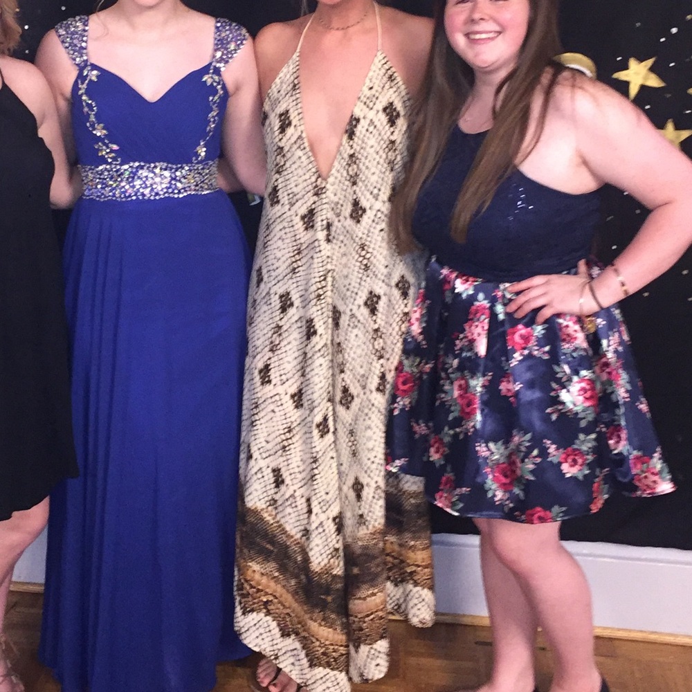 Neutral Color Print dress